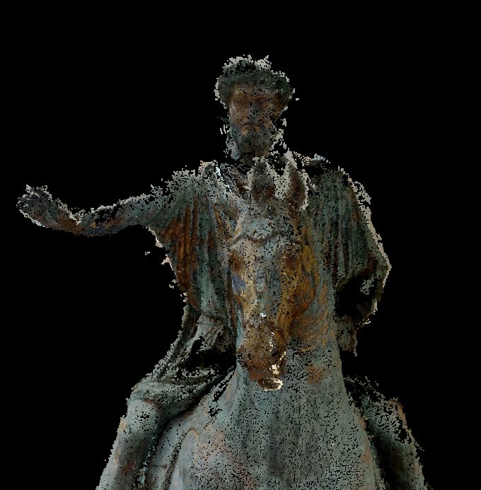 3D-reconstructed Roman statue from Structure-from-Motion